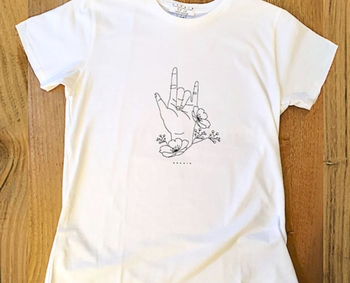 T-shirt Corna Love bianca